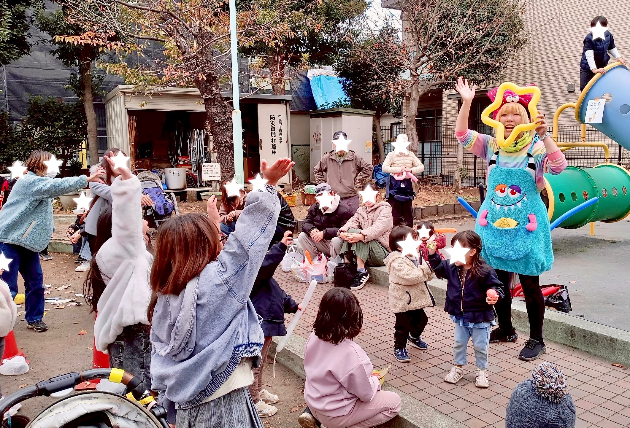 ほっこり❤︎餅つき大会でバルーンショー！